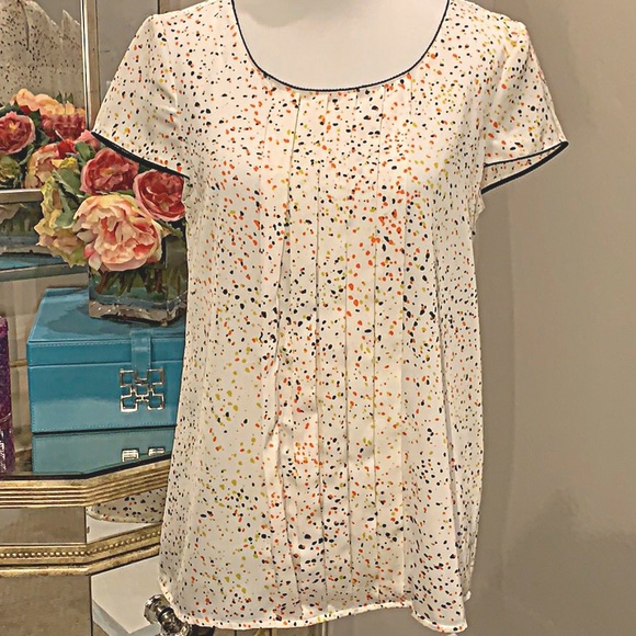 The Limited Tops - The limited pleat polka dot blouse